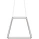Z-Bar Rise LED 26 inch Silver Pendant Ceiling Light, Square